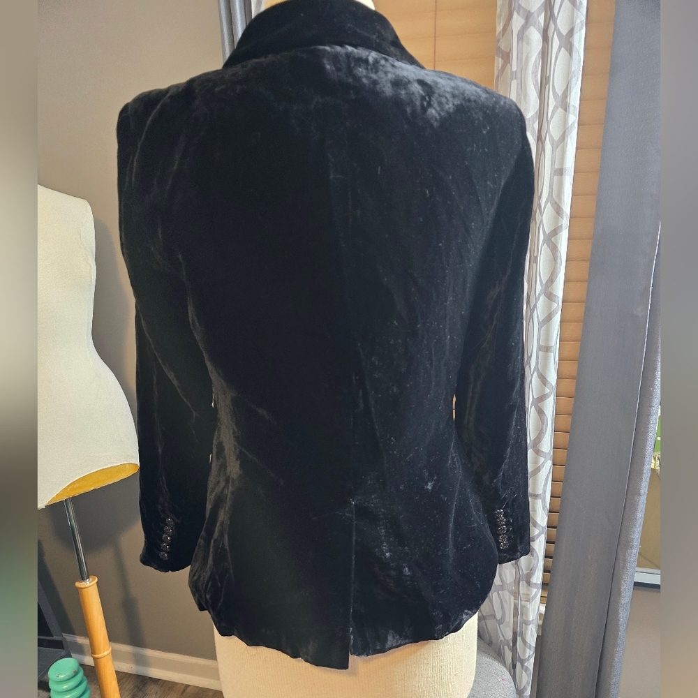 Focus 2000 Black Velvet Blazer Evening Jacket - Picture 4 of 8